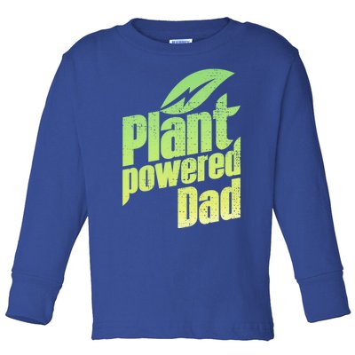 Vegan Strong Plant Powered Super Dad Workout Cute Gift Toddler Long Sleeve Shirt