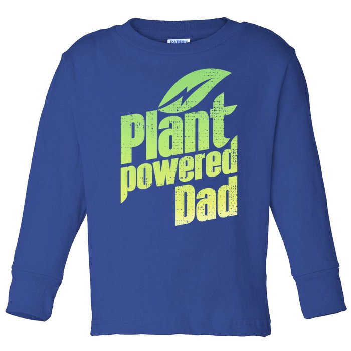 Vegan Strong Plant Powered Super Dad Workout Cute Gift Toddler Long Sleeve Shirt