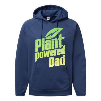 Vegan Strong Plant Powered Super Dad Workout Cute Gift Performance Fleece Hoodie