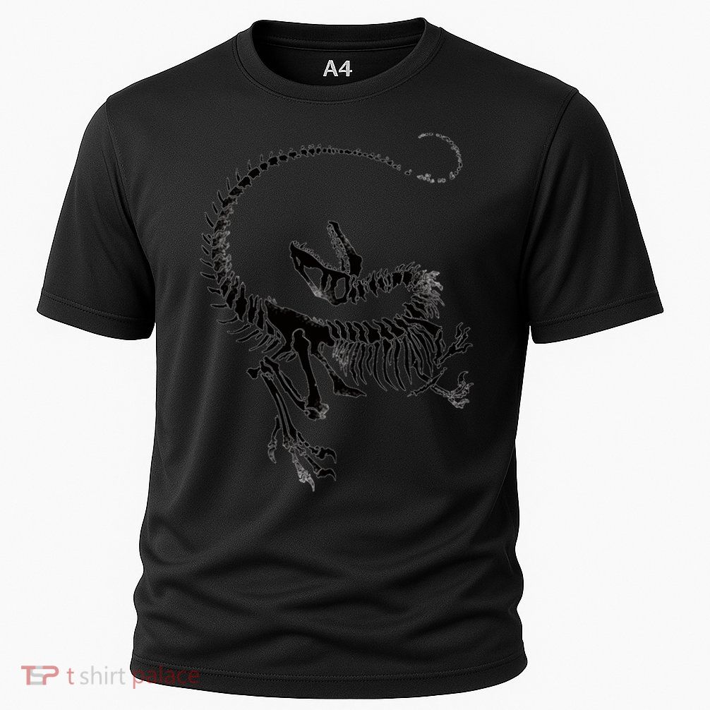 Velociraptor Skeleton Print Performance Shirt