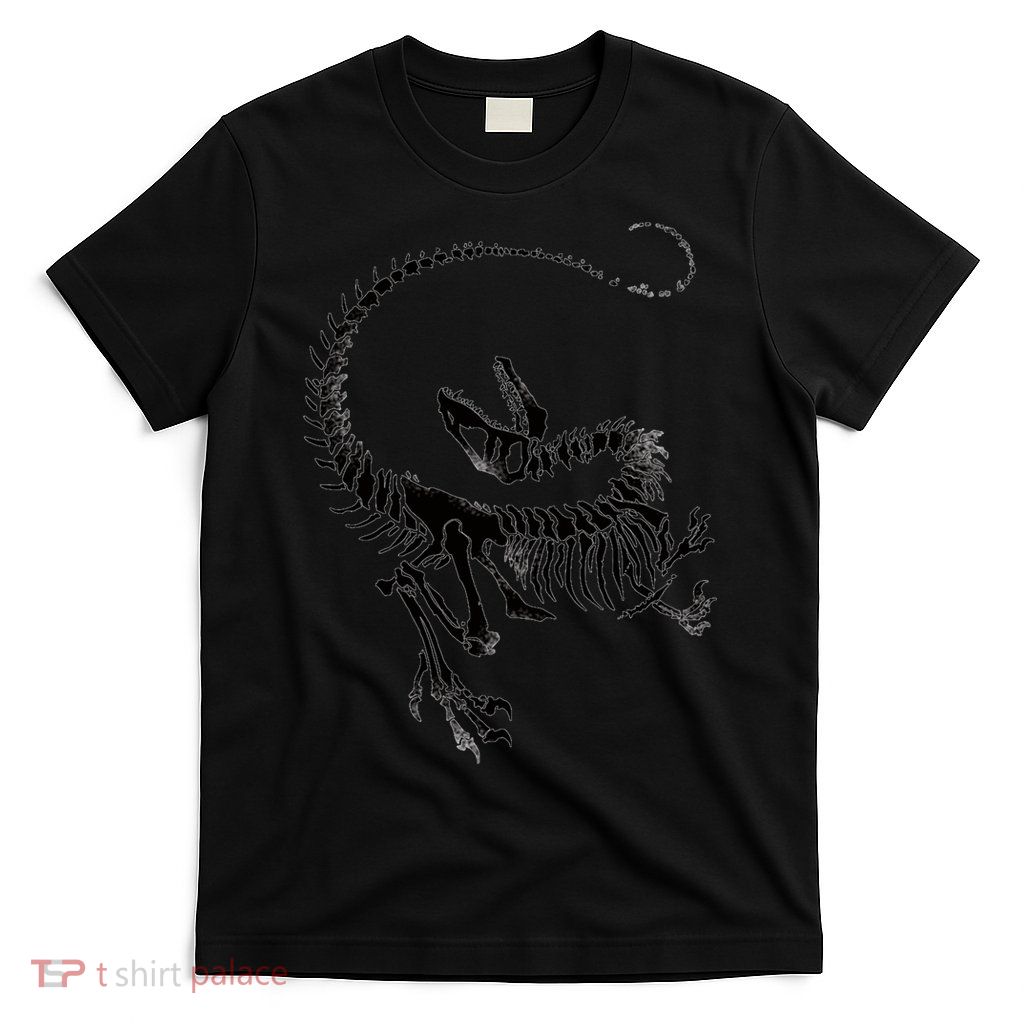 Velociraptor Skeleton Print T-Shirt