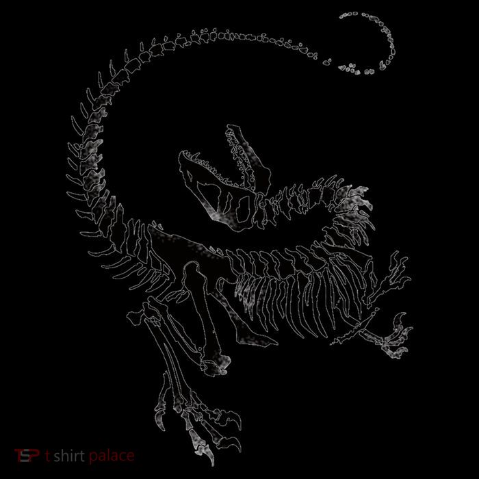 Velociraptor Skeleton Print T-Shirt