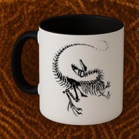 Velociraptor Skeleton Print Mug