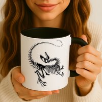 Velociraptor Skeleton Print Mug