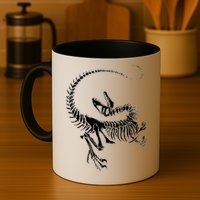 Velociraptor Skeleton Print Mug