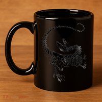 Velociraptor Skeleton Print 11oz C Handle Ceramic Mug