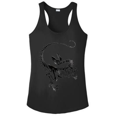Velociraptor Skeleton Print Ladies PosiCharge Competitor Racerback Tank