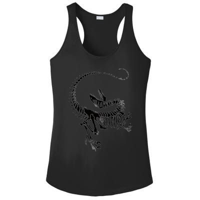 Velociraptor Skeleton Print Ladies PosiCharge Competitor Racerback Tank