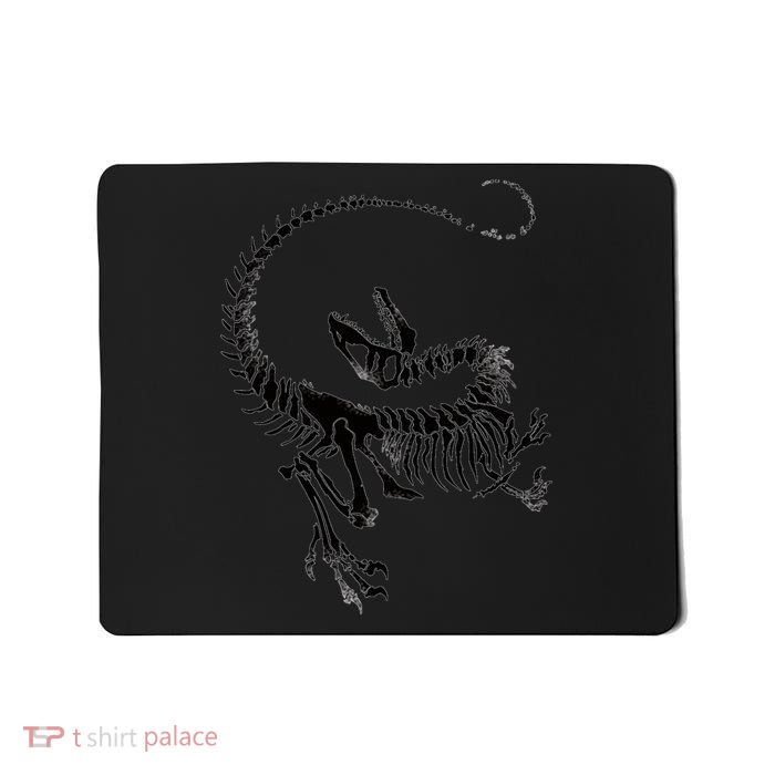 Velociraptor Skeleton Print Mousepad