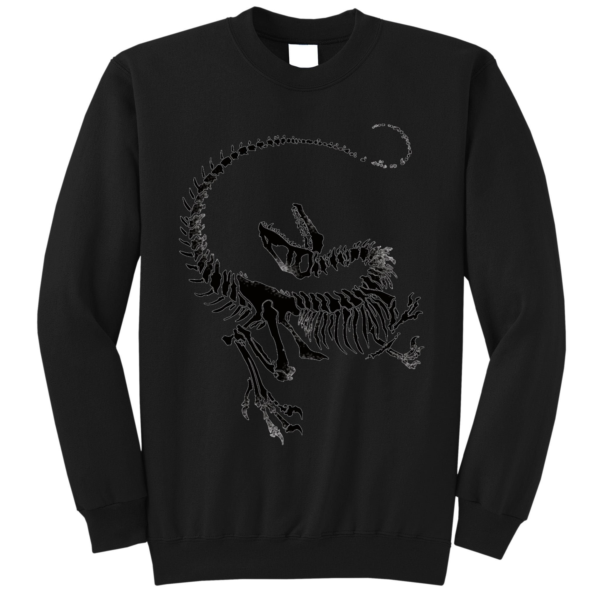 Velociraptor Skeleton Print Tall Sweatshirt