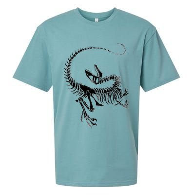 Velociraptor Skeleton Print Sueded Cloud Jersey T-Shirt