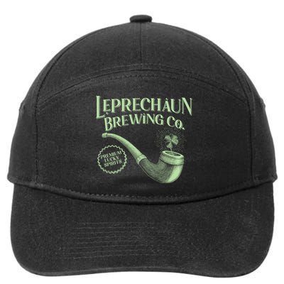 Vintage St Patrick's Day Leprechaun Brewing Co Premium Lucky Spirits 7-Panel Snapback Hat
