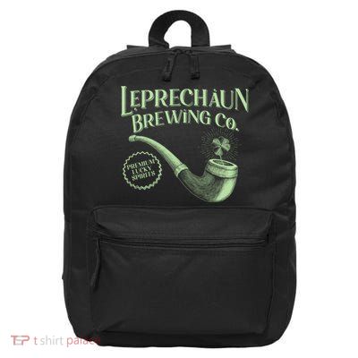 Vintage St Patrick's Day Leprechaun Brewing Co Premium Lucky Spirits 16 in Basic Backpack