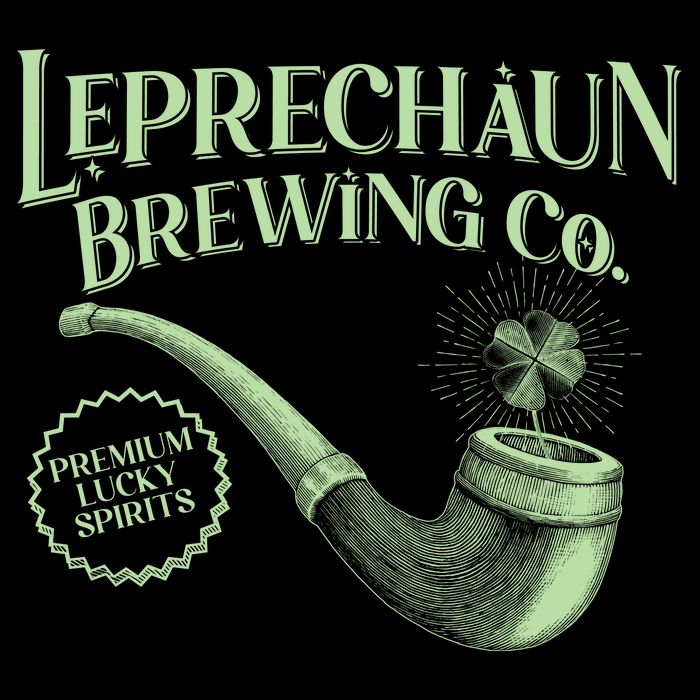 Vintage St Patrick's Day Leprechaun Brewing Co Premium Lucky Spirits Bag