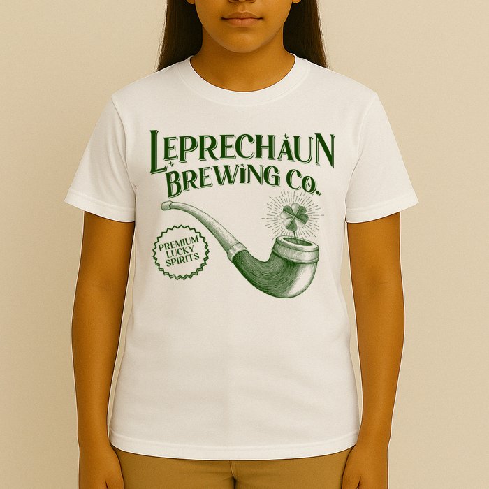 Vintage St Patrick's Day Leprechaun Brewing Co Premium Lucky Spirits T-Shirt