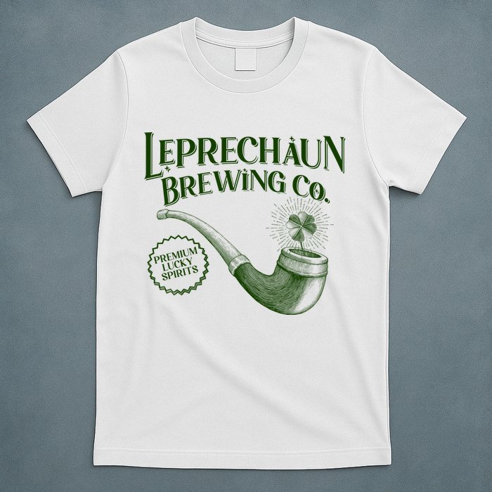 Vintage St Patrick's Day Leprechaun Brewing Co Premium Lucky Spirits T-Shirt