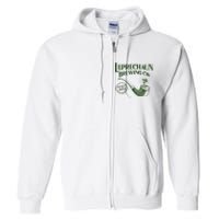 Vintage St Patrick's Day Leprechaun Brewing Co Premium Lucky Spirits Full Zip Hoodie