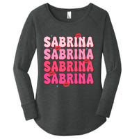 Vintage Sabrina Personalized Name I Love Sabrina Groovy Women's Perfect Tri Tunic Long Sleeve Shirt