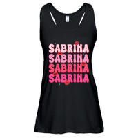 Vintage Sabrina Personalized Name I Love Sabrina Groovy Ladies Essential Flowy Tank