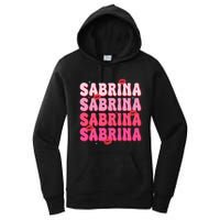 Vintage Sabrina Personalized Name I Love Sabrina Groovy Women's Pullover Hoodie