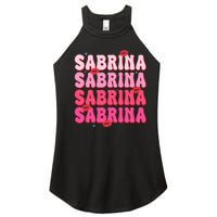 Vintage Sabrina Personalized Name I Love Sabrina Groovy Women's Perfect Tri Rocker Tank