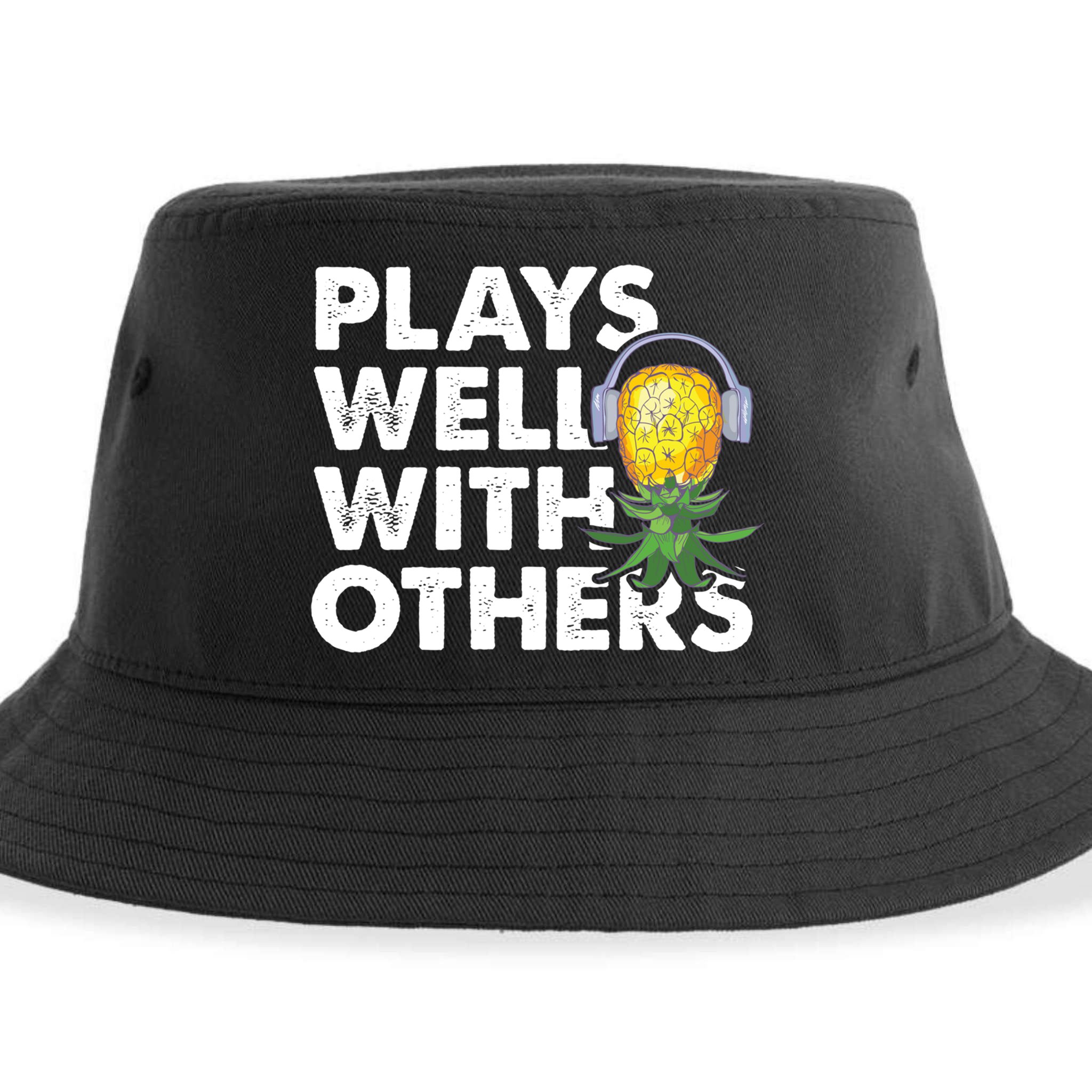 Vintage Swingers Party Upside Down Pineapple Meaningful Gift Sustainable Bucket Hat