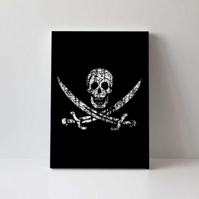 Vintage Skull Pirate Flag Canvas