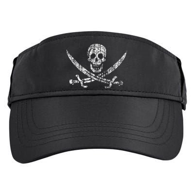 Vintage Skull Pirate Flag Adult Drive Performance Visor