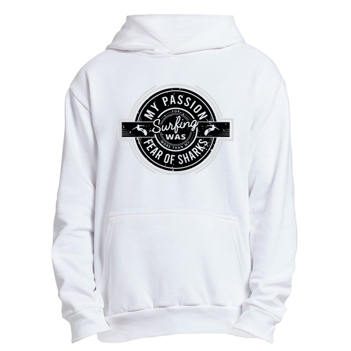 Vintage Surfing Passion Graphic Urban Pullover Hoodie