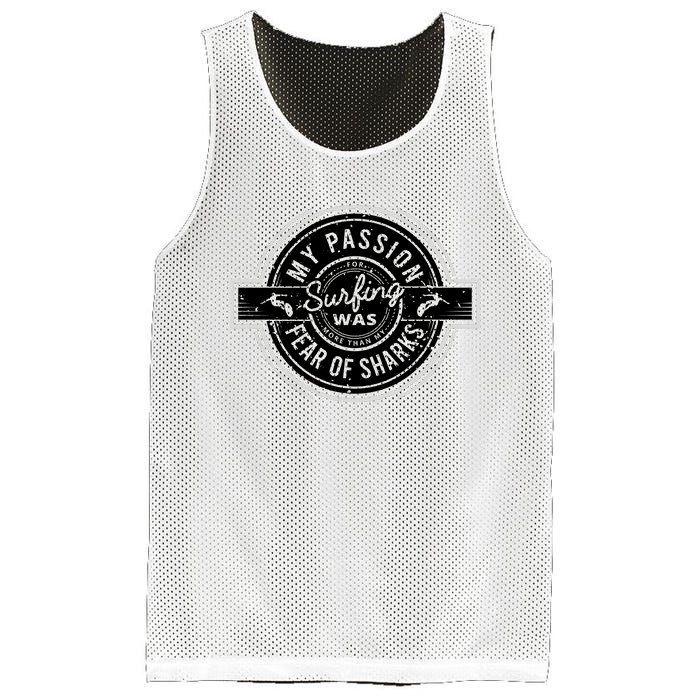 Vintage Surfing Passion Graphic Mesh Reversible Basketball Jersey Tank