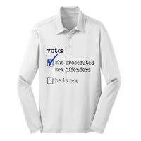 Vote She Prosecuted Sex Offenders He Is One Silk Touch Performance Long Sleeve Polo