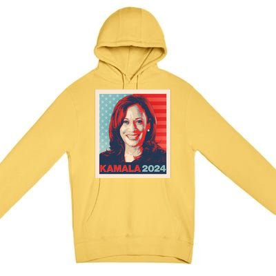 Vintage Style Poster Vote Kamala Harris 2024 Premium Pullover Hoodie