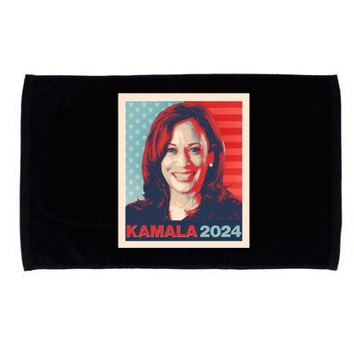 Vintage Style Poster Vote Kamala Harris 2024 Microfiber Hand Towel