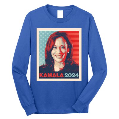 Vintage Style Poster Vote Kamala Harris 2024 Long Sleeve Shirt