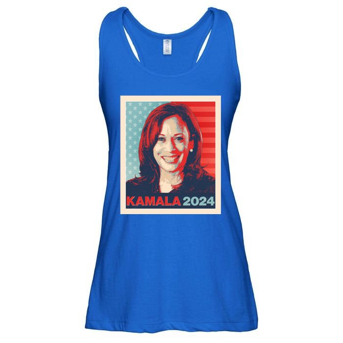 Vintage Style Poster Vote Kamala Harris 2024 Ladies Essential Flowy Tank