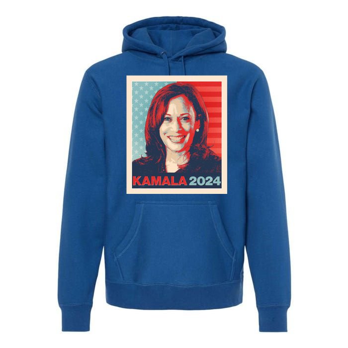 Vintage Style Poster Vote Kamala Harris 2024 Premium Hoodie