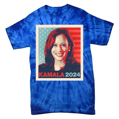 Vintage Style Poster Vote Kamala Harris 2024 Tie-Dye T-Shirt