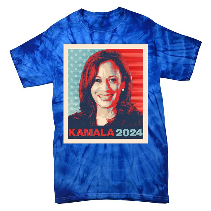 Vintage Style Poster Vote Kamala Harris 2024 Tie-Dye T-Shirt