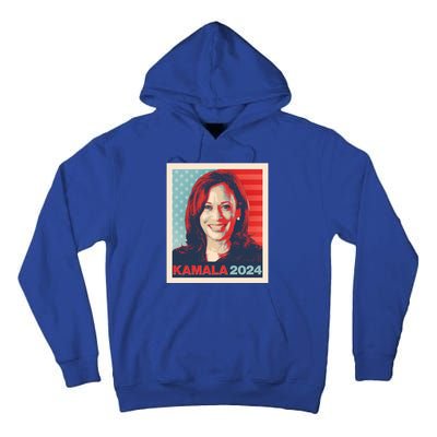 Vintage Style Poster Vote Kamala Harris 2024 Tall Hoodie