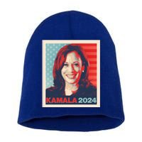 Vintage Style Poster Vote Kamala Harris 2024 Short Acrylic Beanie