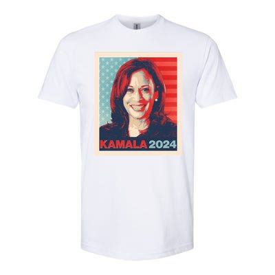 Vintage Style Poster Vote Kamala Harris 2024 Softstyle® CVC T-Shirt