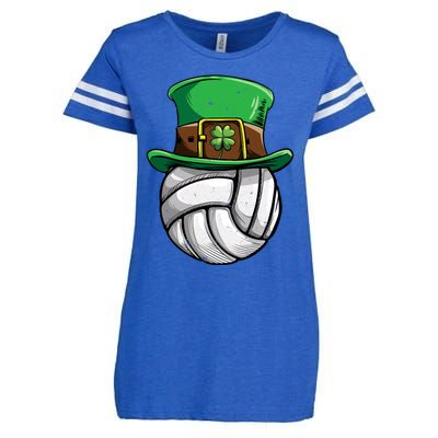 Volleyball St Patricks Day Leprechaun Ball Sports Meaningful Gift Enza Ladies Jersey Football T-Shirt