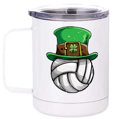 Volleyball St Patricks Day Leprechaun Ball Sports Meaningful Gift 12 oz Stainless Steel Tumbler Cup