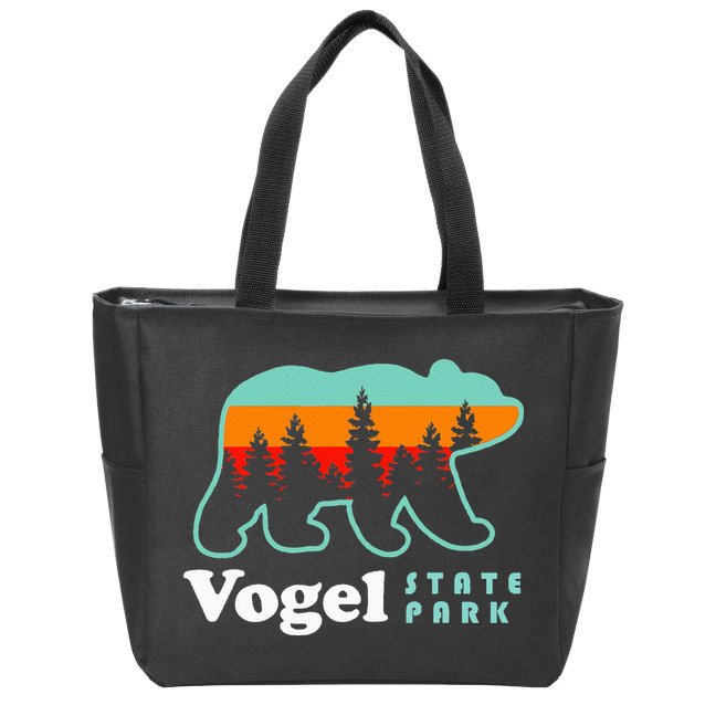 Vogel State Park Camping Georgia Lake Bear Zip Tote Bag
