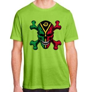 Vanuatu Skull Pride Vanuatuan Flag Roots Vanuatu Souvenir Gift Adult ChromaSoft Performance T-Shirt