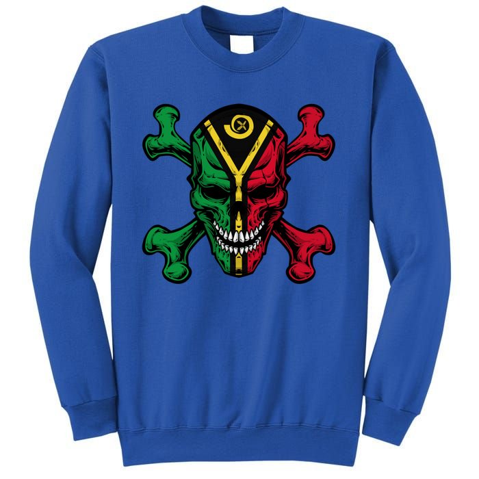 Vanuatu Skull Pride Vanuatuan Flag Roots Vanuatu Souvenir Gift Sweatshirt