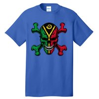 Vanuatu Skull Pride Vanuatuan Flag Roots Vanuatu Souvenir Gift Tall T-Shirt