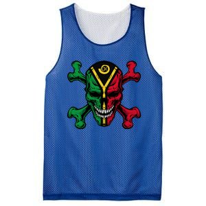 Vanuatu Skull Pride Vanuatuan Flag Roots Vanuatu Souvenir Gift Mesh Reversible Basketball Jersey Tank