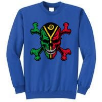 Vanuatu Skull Pride Vanuatuan Flag Roots Vanuatu Souvenir Gift Tall Sweatshirt