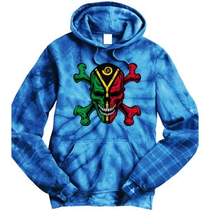 Vanuatu Skull Pride Vanuatuan Flag Roots Vanuatu Souvenir Gift Tie Dye Hoodie